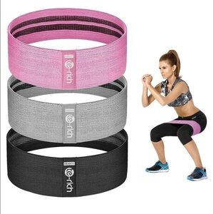 TE-RICH Fabric Workout Bands for Women & Men - Light, Medium & Heavy - NEW